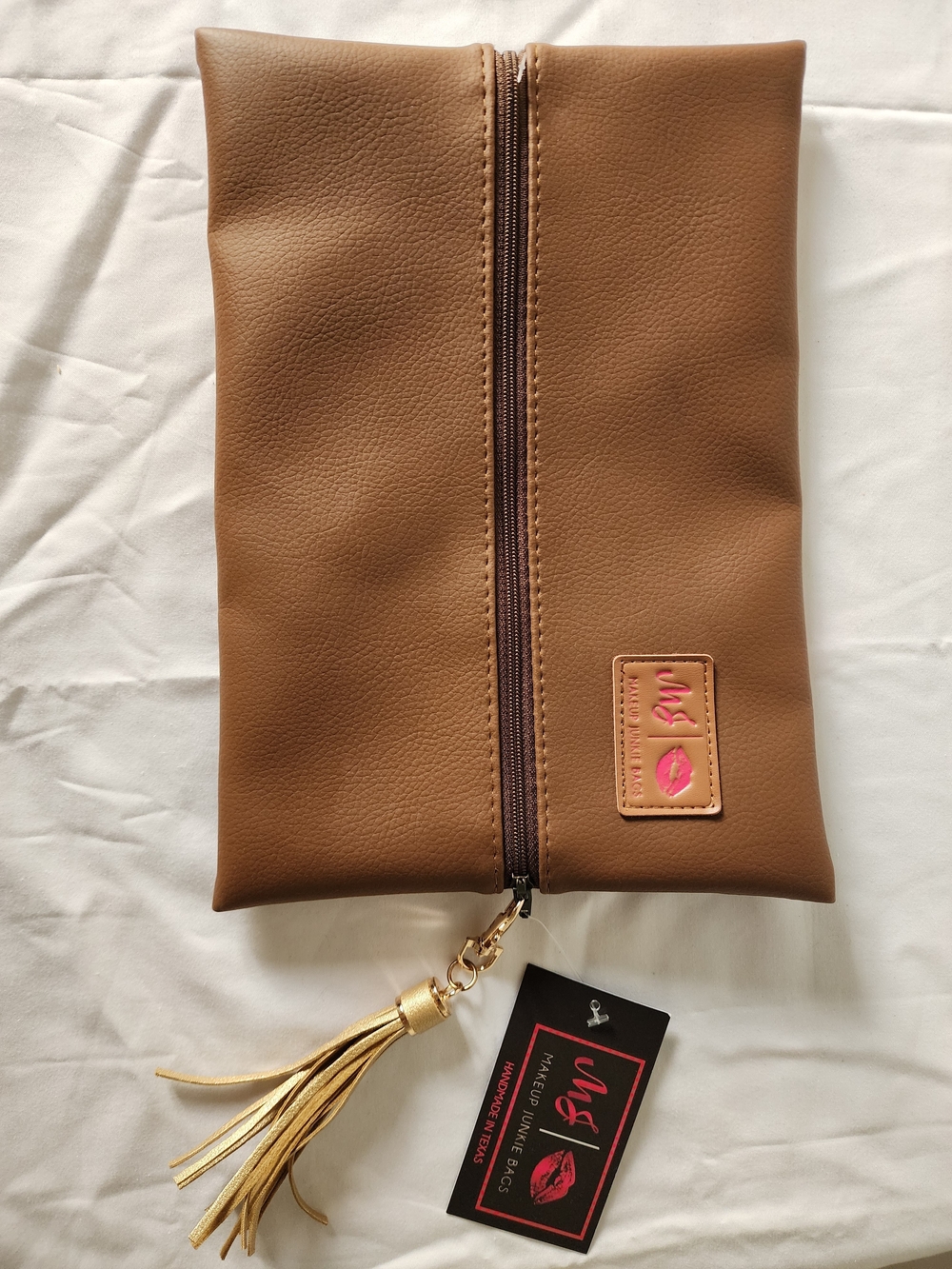 Cappuccino Bag From Makeup Junkie - Medium (8x11.5) - New With Tags